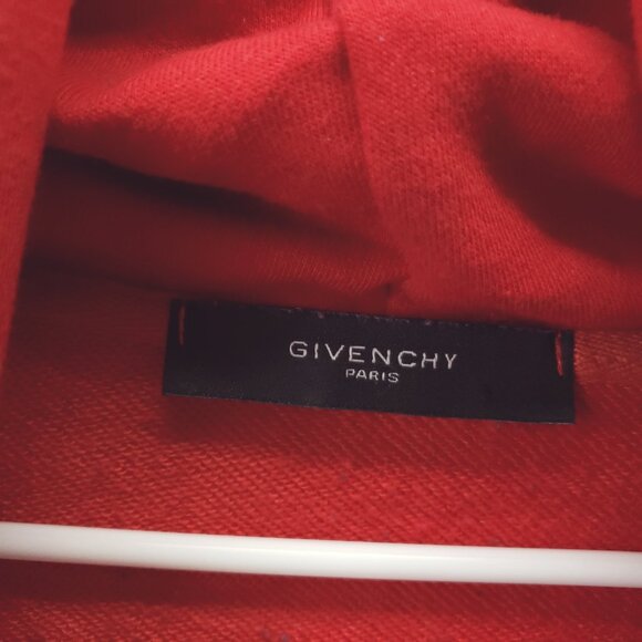 Givenchy Hoodie Mens 2XL Red Embroidered Long Sleeve - Picture 6 of 12